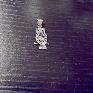 Silver owl pendant
